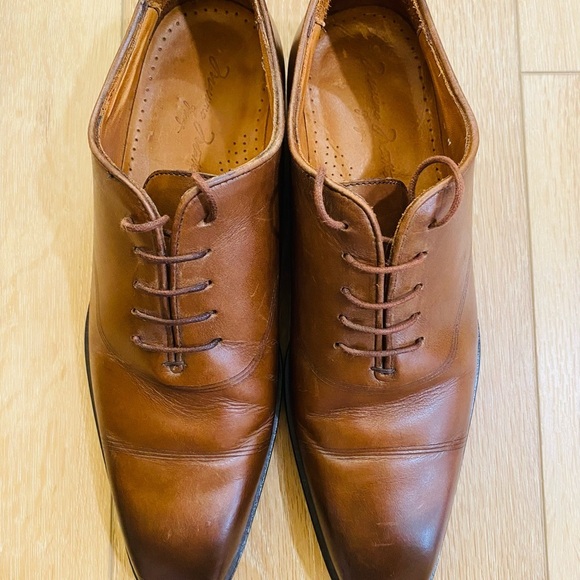 Massimo Matteo Firenze Dress Shoes Brown Leather Oxford Italy Office Work Size 9 main image 11